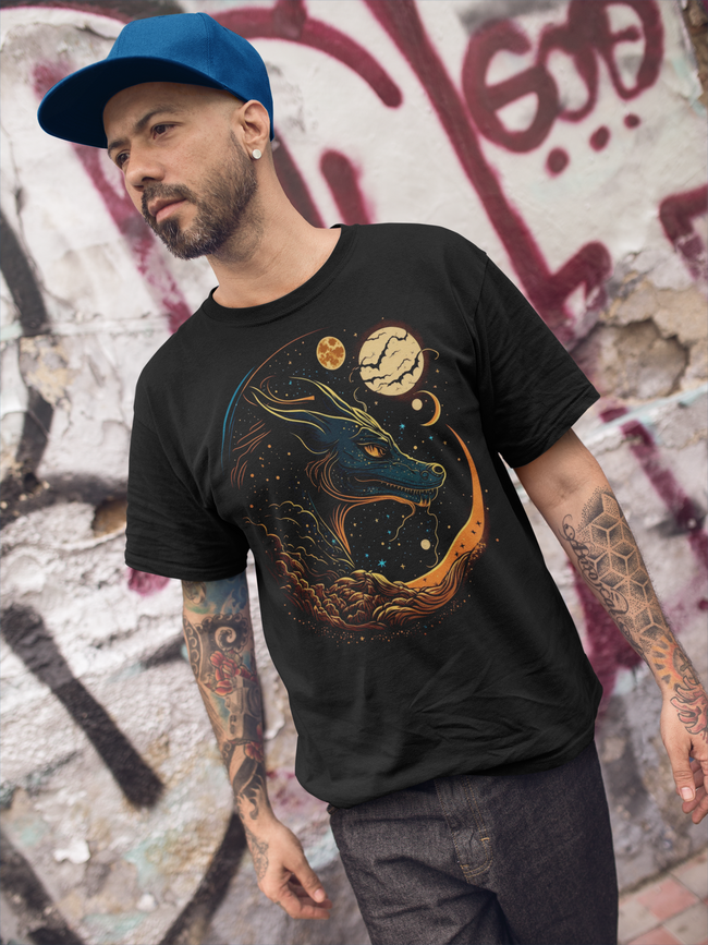 T-SHIRT “FANTASY DRAGONS” DRAGON MOON – PRODUCT CODE: DRAGON101