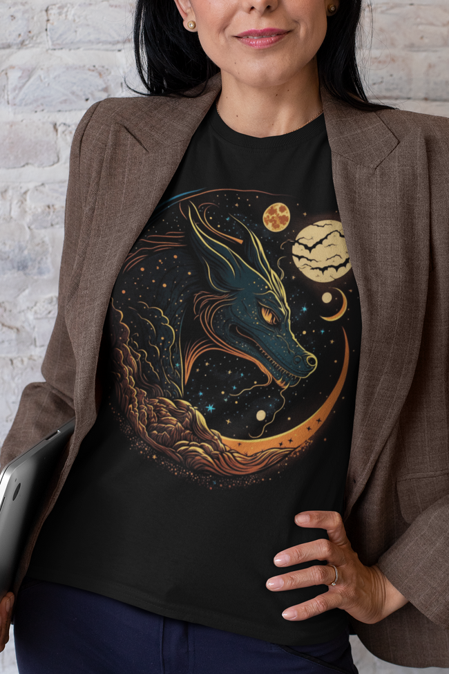 T-SHIRT “FANTASY DRAGONS” DRAGON MOON – PRODUCT CODE: DRAGON101