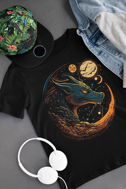 T-SHIRT “FANTASY DRAGONS” DRAGON MOON – PRODUCT CODE: DRAGON101