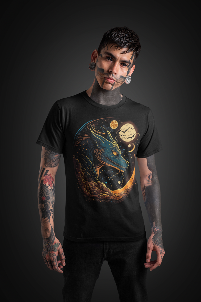 T-SHIRT “FANTASY DRAGONS” DRAGON MOON – PRODUCT CODE: DRAGON101