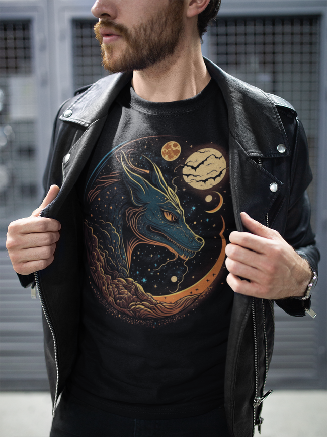 T-SHIRT “FANTASY DRAGONS” DRAGON MOON – PRODUCT CODE: DRAGON101