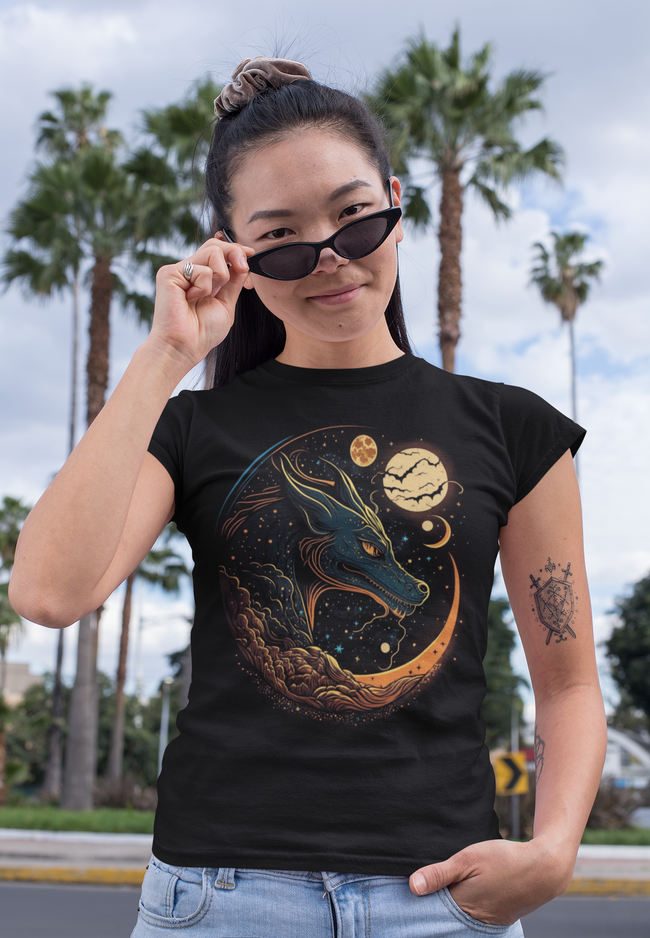 T-SHIRT “FANTASY DRAGONS” DRAGON MOON – PRODUCT CODE: DRAGON101