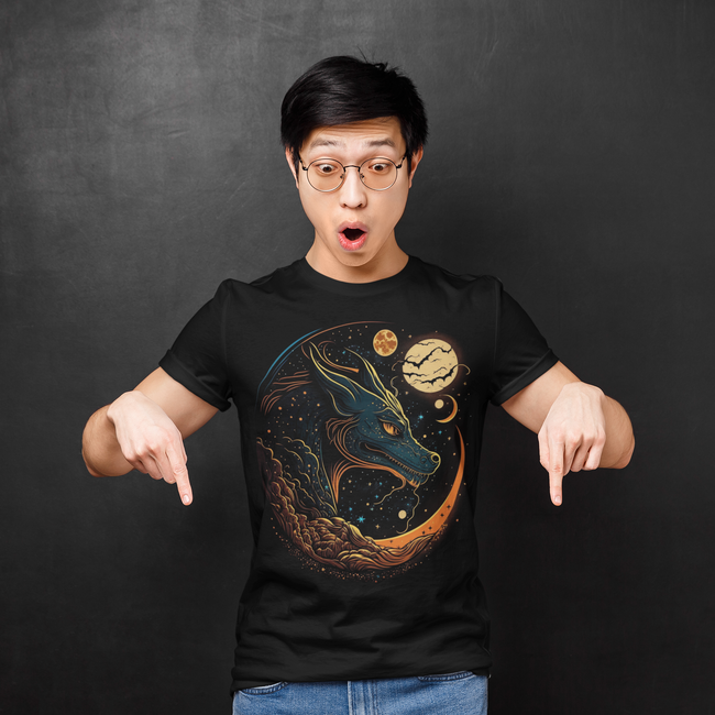 T-SHIRT “FANTASY DRAGONS” DRAGON MOON – PRODUCT CODE: DRAGON101